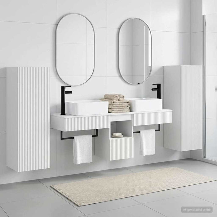 Set de mobilier pentru baie 5 buc. Alb 33 x 34,5 x 100 cm WALTI