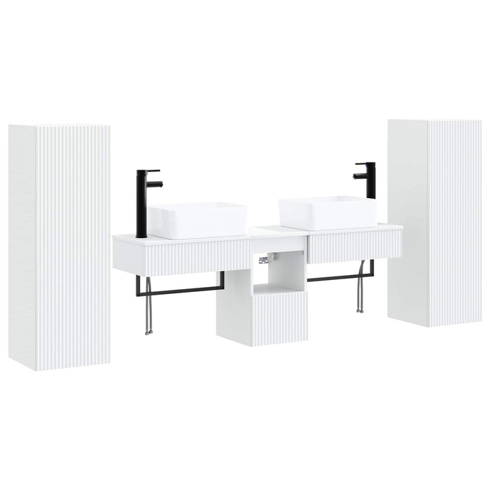 Set de mobilier pentru baie 5 buc. Alb 33 x 34,5 x 100 cm WALTI