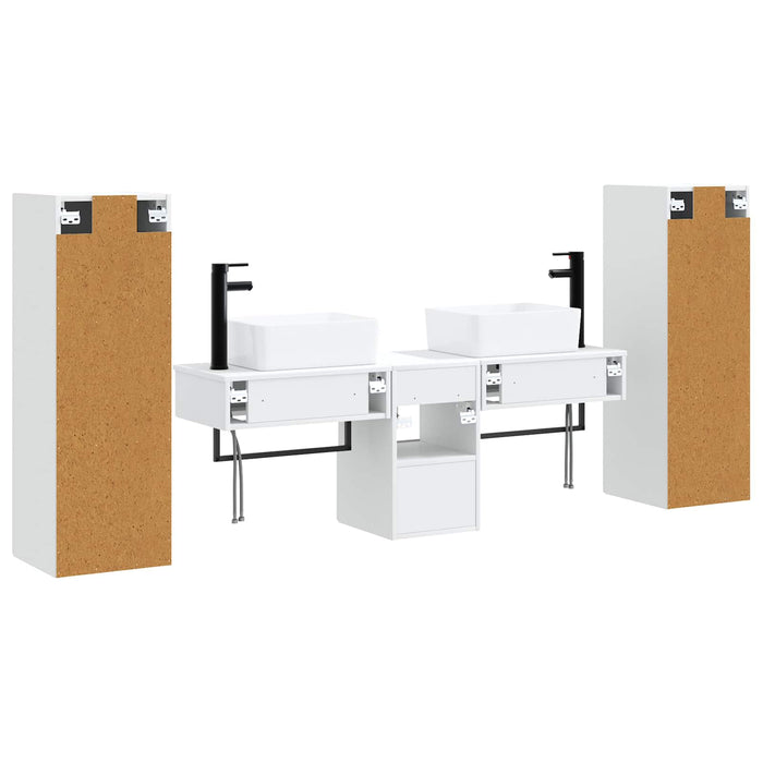 Set de mobilier pentru baie 5 buc. Alb 33 x 34,5 x 100 cm WALTI