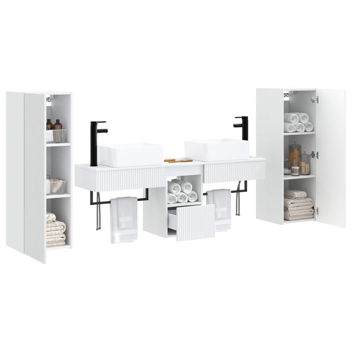 Set de mobilier pentru baie 5 buc. Alb 33 x 34,5 x 100 cm WALTI
