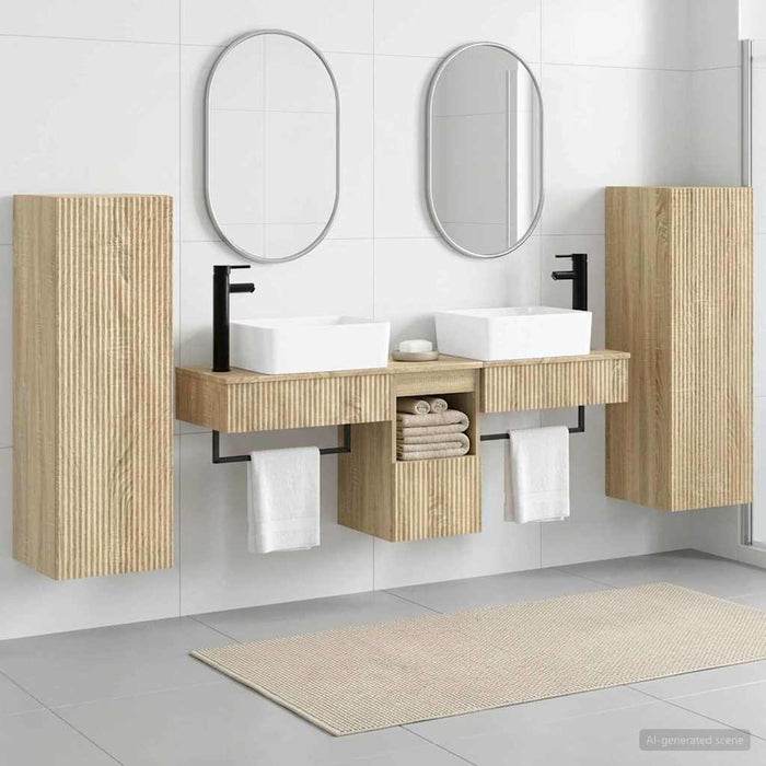 Set de mobilier pentru baie 5 buc. Stejar Sonoma WALTI