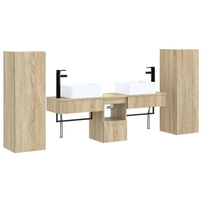 Set de mobilier pentru baie 5 buc. Stejar Sonoma WALTI