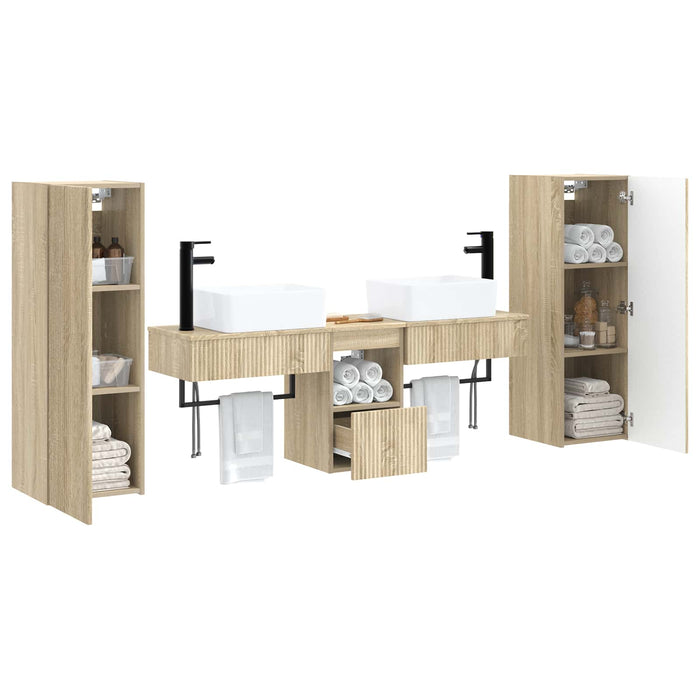 Set de mobilier pentru baie 5 buc. Stejar Sonoma WALTI