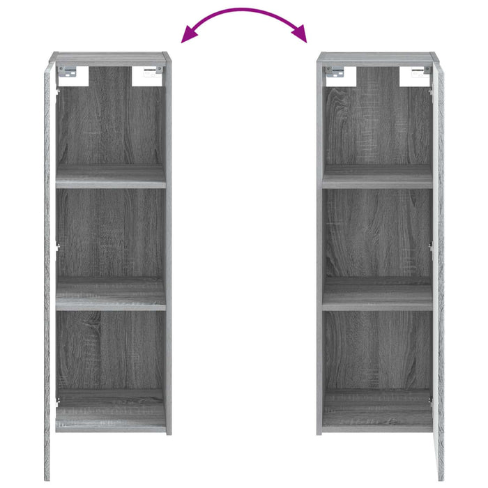 Set de mobilier pentru baie 5 buc. Sonoma gri WALTI