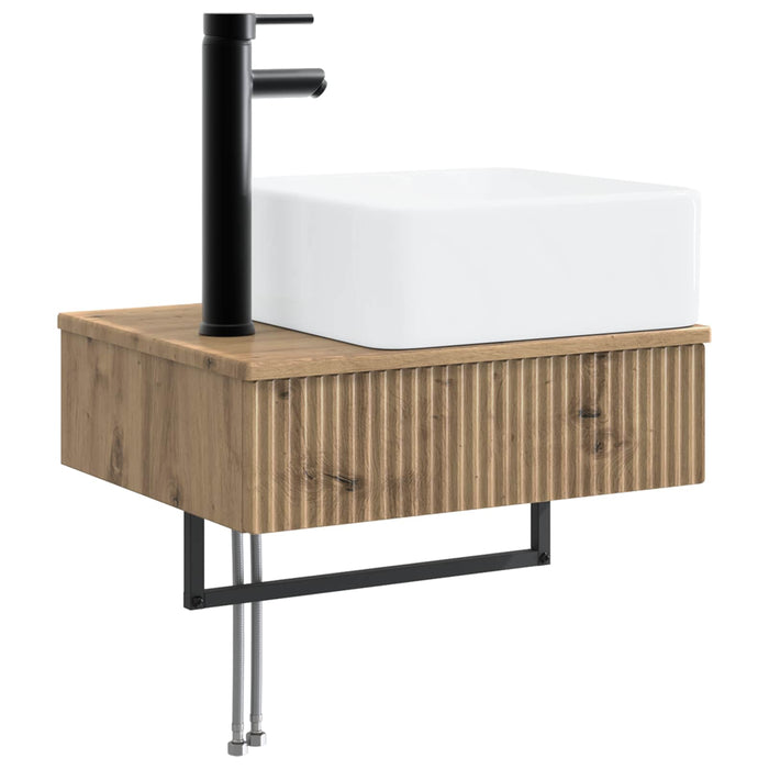 Set de mobilier pentru baie 5 buc. Stejar Artizanal WALTI