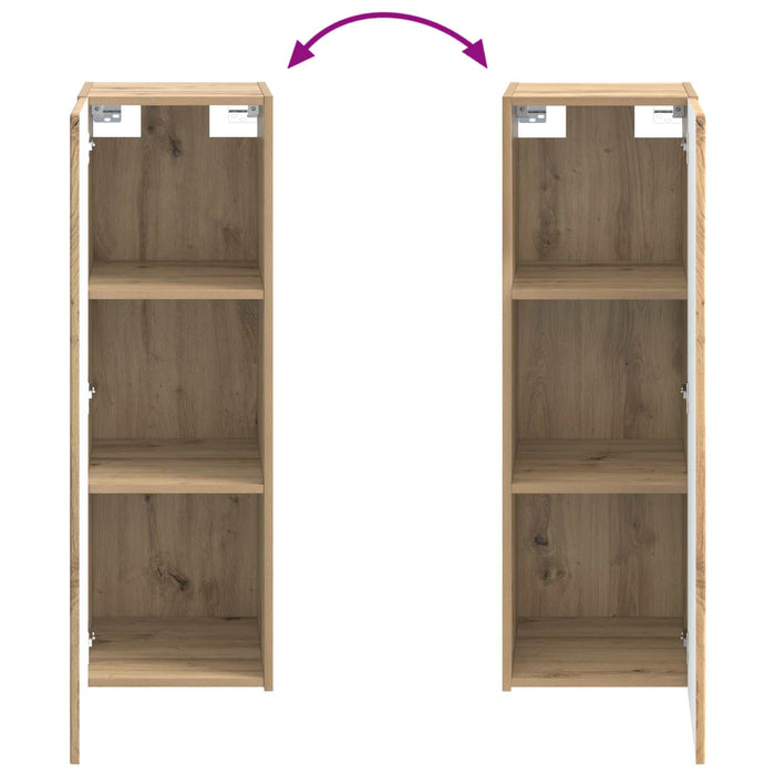 Set de mobilier pentru baie 5 buc. Stejar Artizanal WALTI