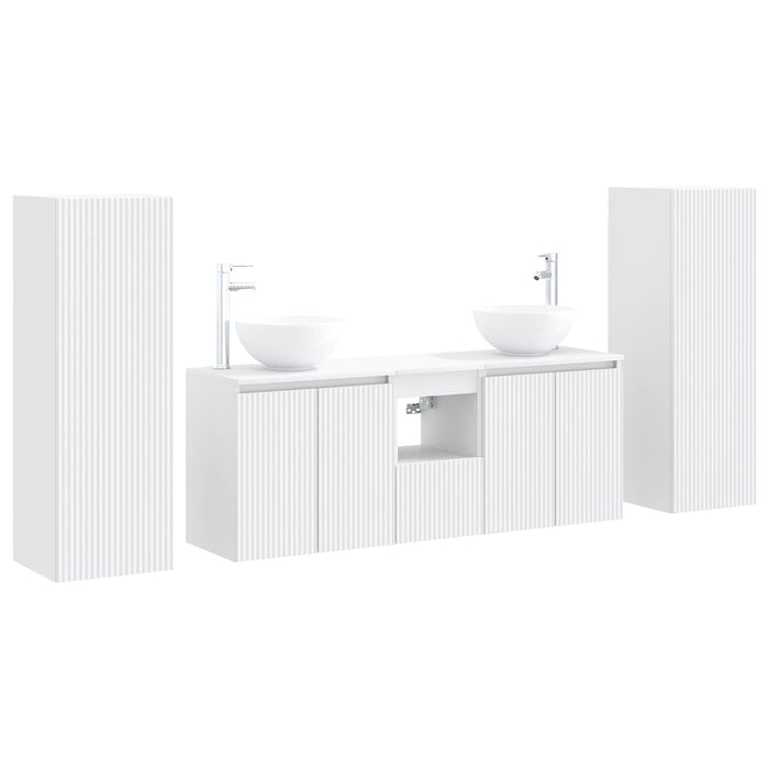 Set de mobilier pentru baie 5 buc. Alb 33 x 34,5 x 100 cm WALTI