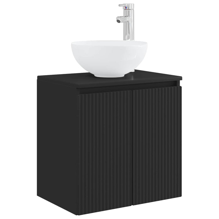 Set de mobilier pentru baie 5 buc. Negru 33 x 34,5 x 100 cm WALTI
