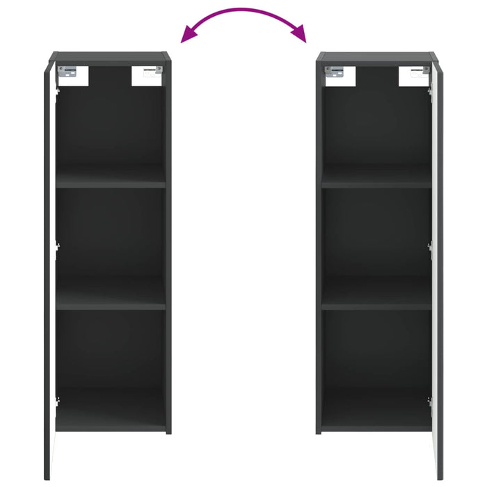 Set de mobilier pentru baie 5 buc. Negru 33 x 34,5 x 100 cm WALTI