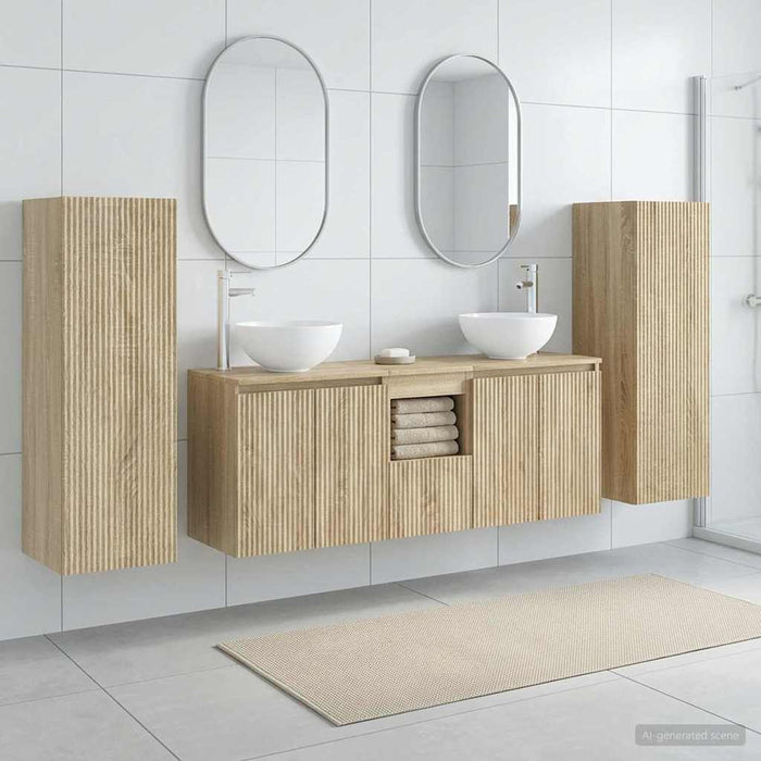 Set de mobilier pentru baie 5 buc. Stejar Sonoma WALTI