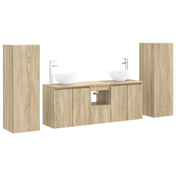 Set de mobilier pentru baie 5 buc. Stejar Sonoma WALTI