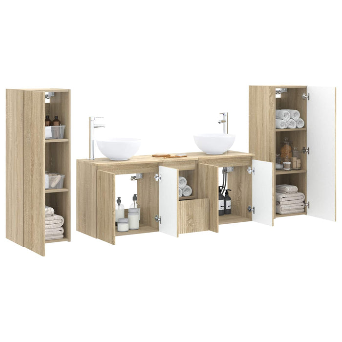 Set de mobilier pentru baie 5 buc. Stejar Sonoma WALTI