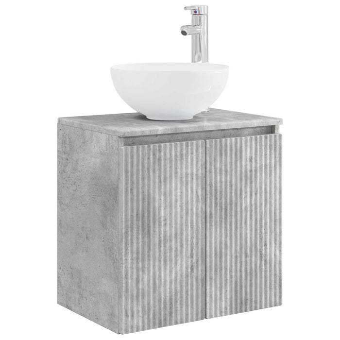 Set de mobilier pentru baie 5 buc. Gri Beton 33 x 34,5 x 100 cm WALTI