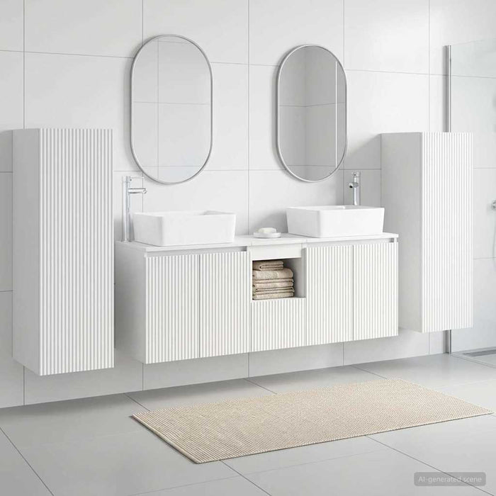 Set de mobilier pentru baie 5 buc. Alb 33 x 34,5 x 100 cm WALTI
