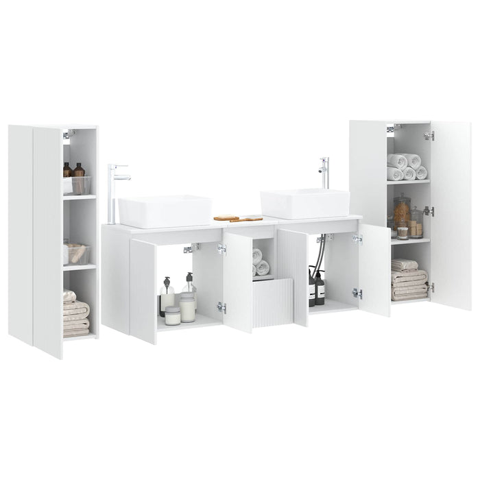 Set de mobilier pentru baie 5 buc. Alb 33 x 34,5 x 100 cm WALTI