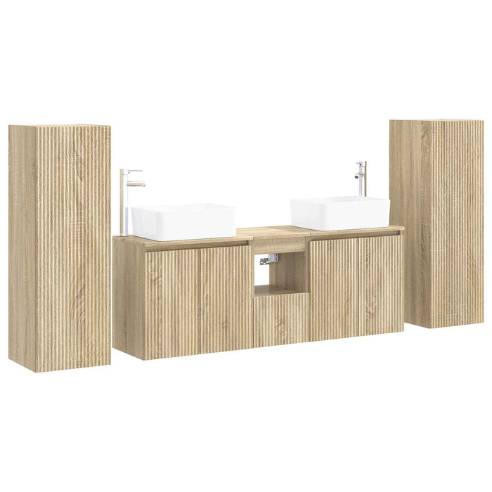 Set de mobilier pentru baie 5 buc. Stejar Sonoma WALTI