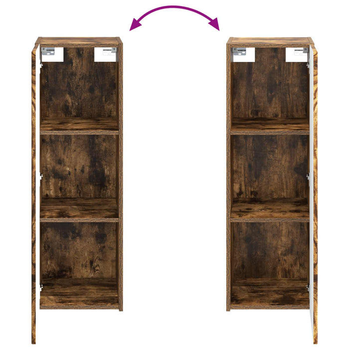 Set de mobilier pentru baie 5 buc. Stejar fumuriu WALTI