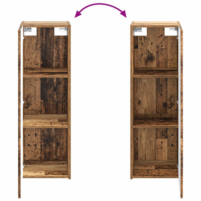 Set de mobilier pentru baie 5 buc. Lemn vechi WALTI