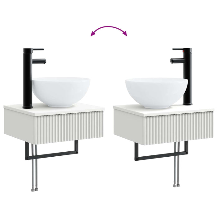 Set de mobilier pentru baie 5 buc. Alb 33 x 34,5 x 160 cm WALTI