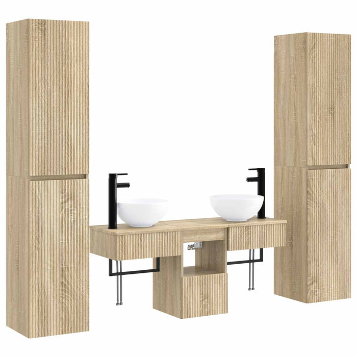 Set de mobilier pentru baie 5 buc. Stejar Sonoma WALTI
