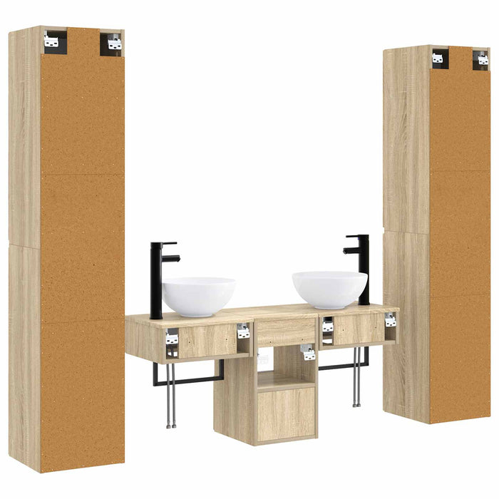 Set de mobilier pentru baie 5 buc. Stejar Sonoma WALTI