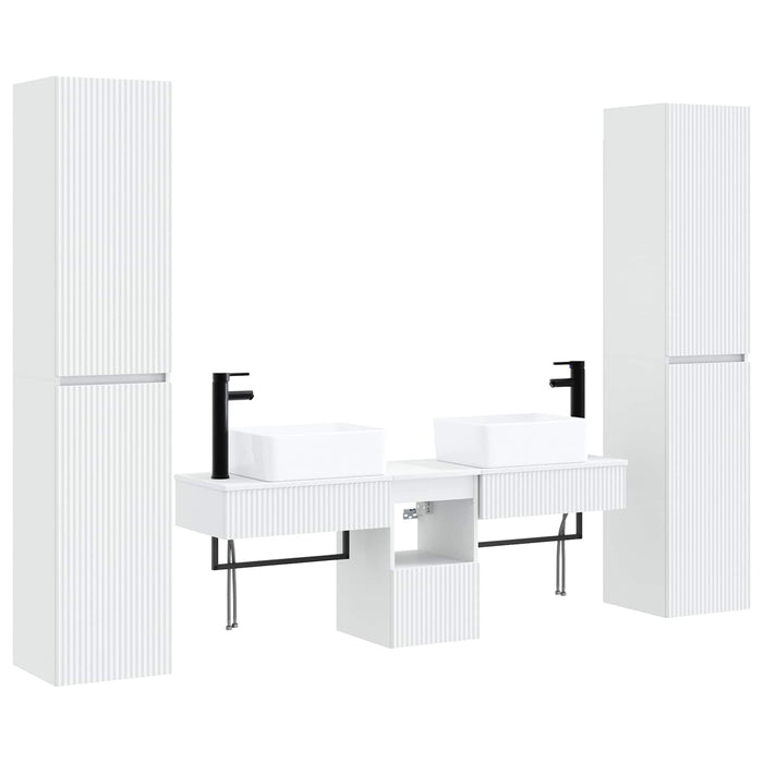 Set de mobilier pentru baie 5 buc. Alb 33 x 34,5 x 160 cm WALTI