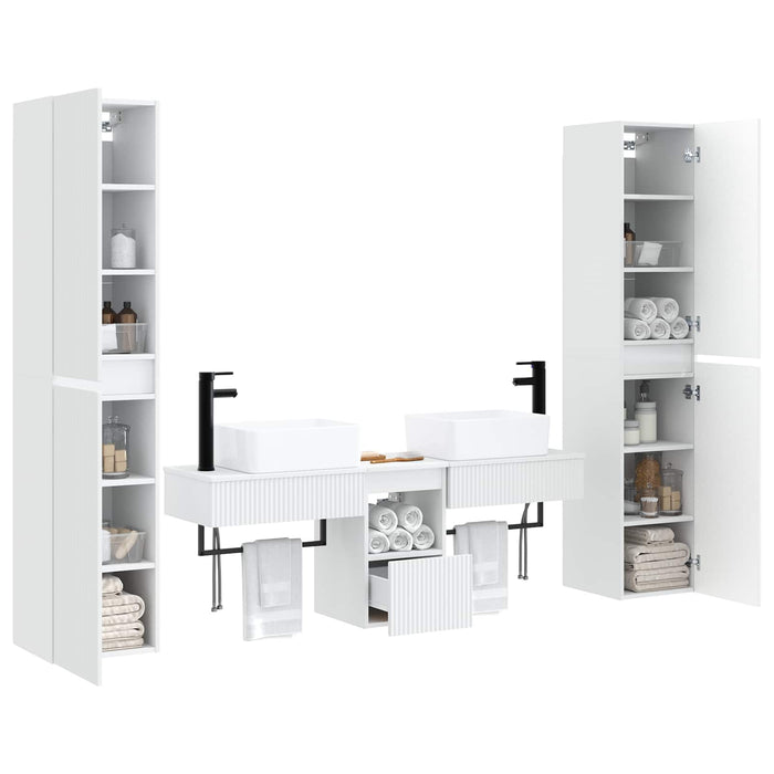 Set de mobilier pentru baie 5 buc. Alb 33 x 34,5 x 160 cm WALTI