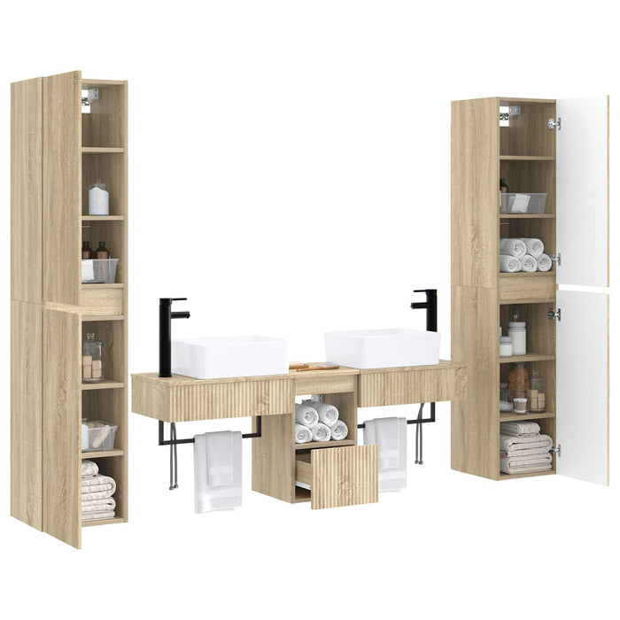 Set de mobilier pentru baie 5 buc. Stejar Sonoma WALTI