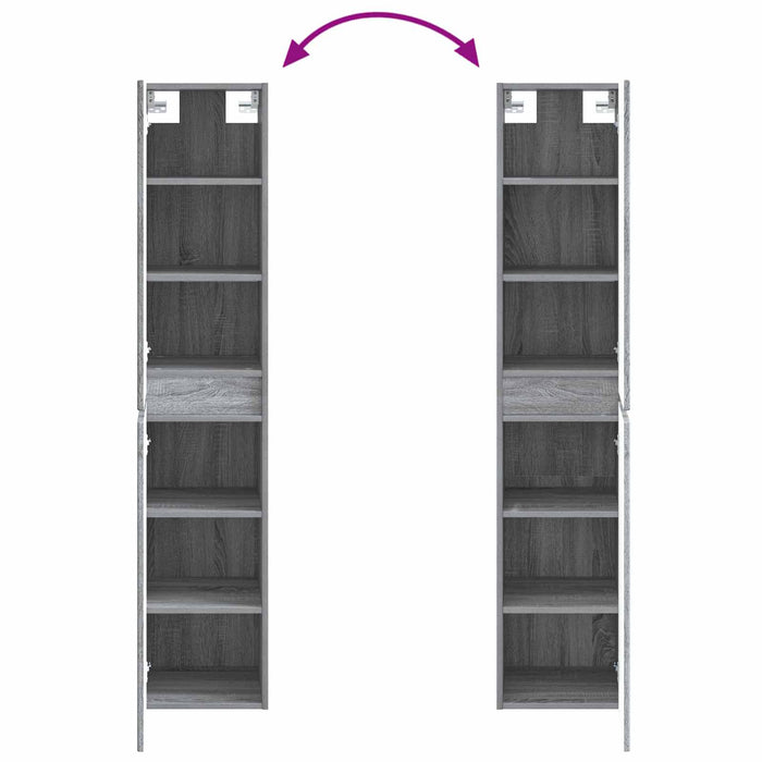 Set de mobilier pentru baie 5 buc. Sonoma gri WALTI