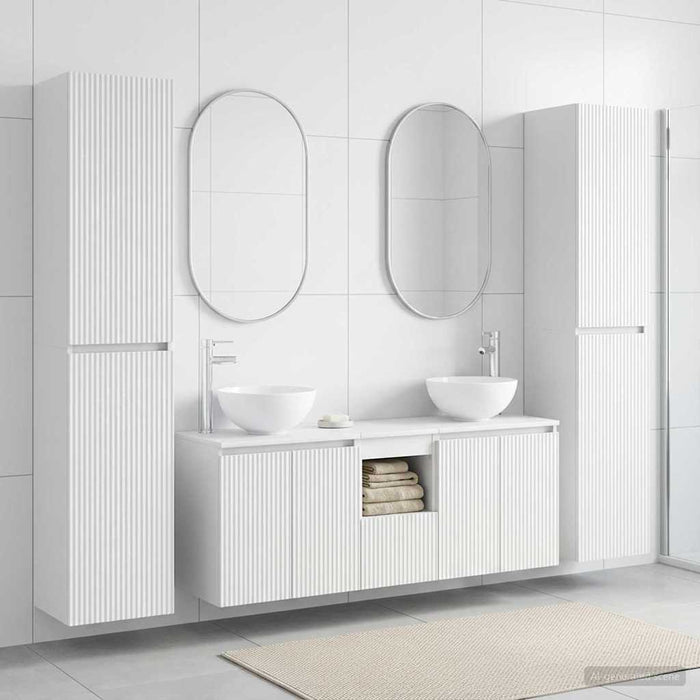 Set de mobilier pentru baie 5 buc. Alb 33 x 34,5 x 160 cm WALTI