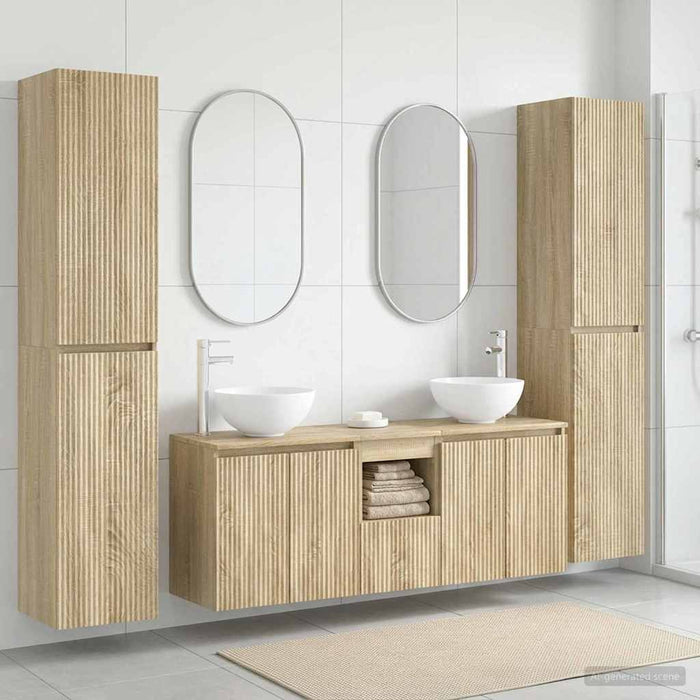 Set de mobilier pentru baie 5 buc. Stejar Sonoma WALTI