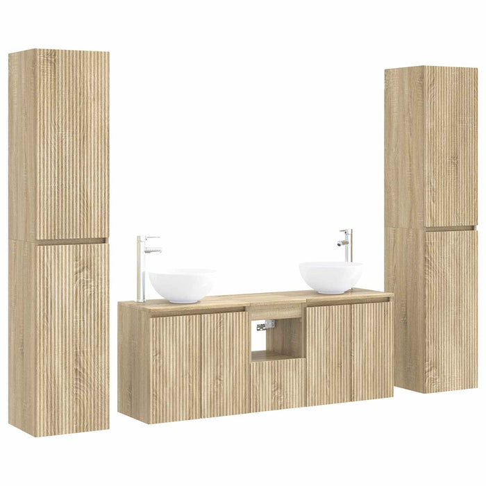 Set de mobilier pentru baie 5 buc. Stejar Sonoma WALTI