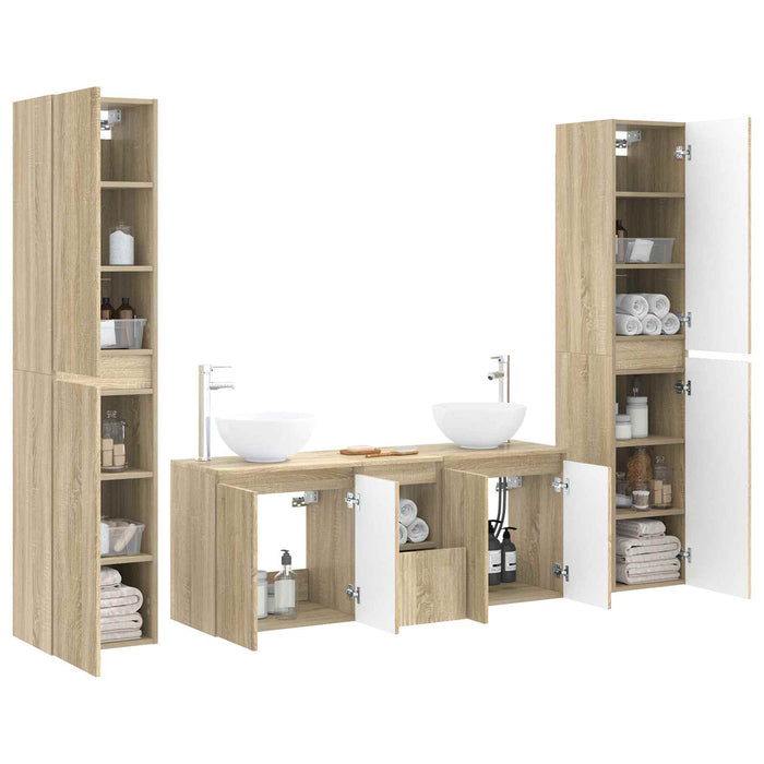 Set de mobilier pentru baie 5 buc. Stejar Sonoma WALTI
