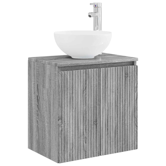 Set de mobilier pentru baie 5 buc. Sonoma gri WALTI