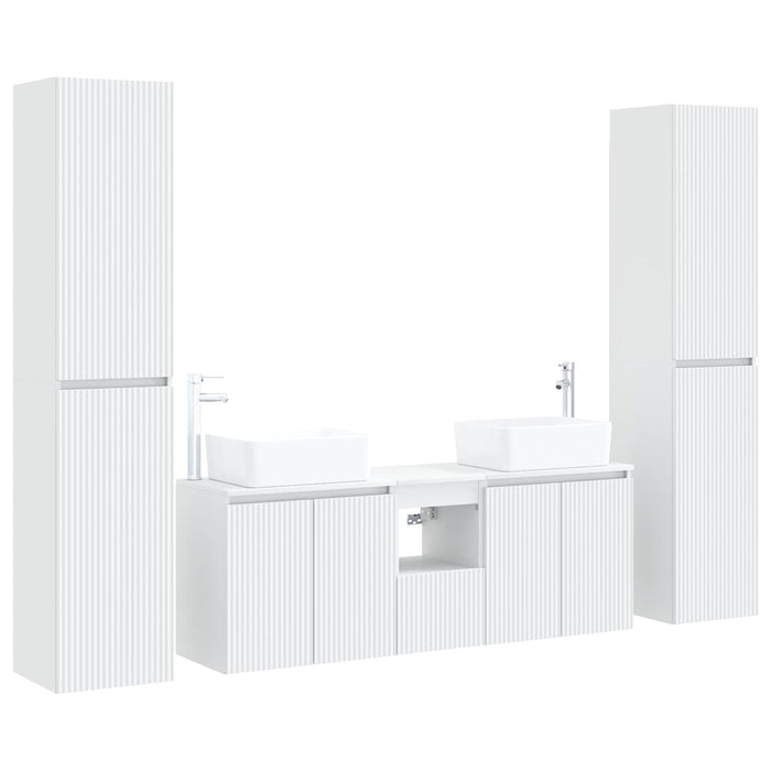 Set de mobilier pentru baie 5 buc. Alb 33 x 34,5 x 160 cm WALTI