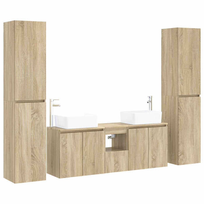 Set de mobilier pentru baie 5 buc. Stejar Sonoma WALTI