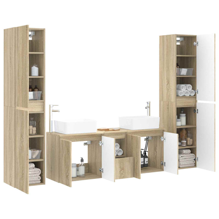 Set de mobilier pentru baie 5 buc. Stejar Sonoma WALTI