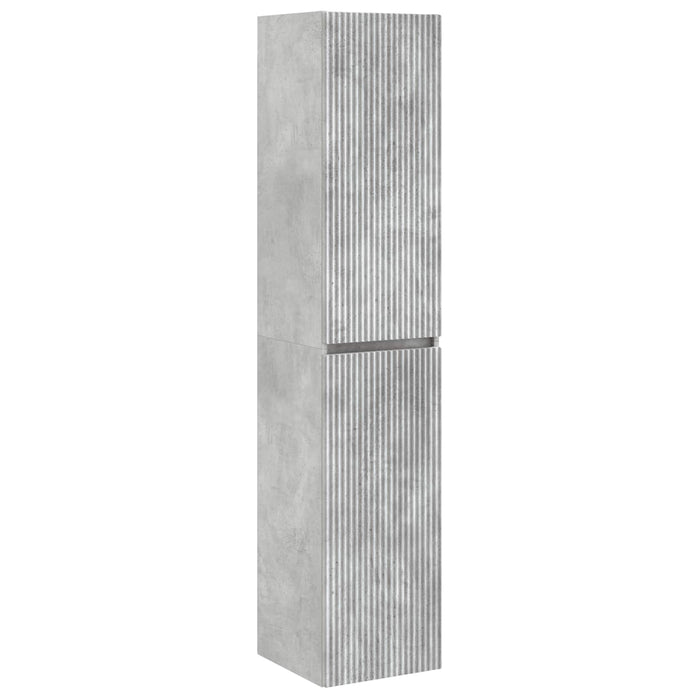 Set de mobilier pentru baie 5 buc. Gri Beton 33 x 34,5 x 160 cm WALTI
