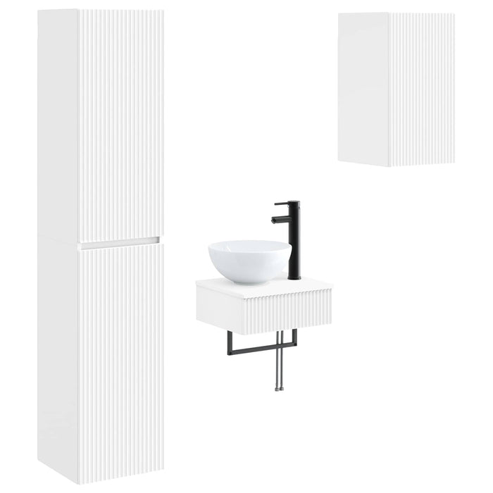 Set de mobilier pentru baie 3 buc. Alb 33 x 34,5 x 160 cm WALTI