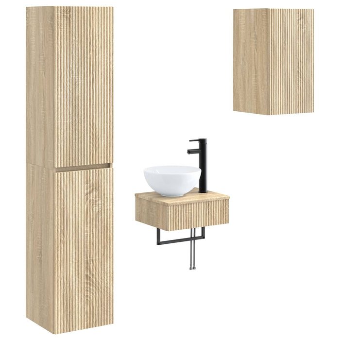 Set de mobilier pentru baie 3 buc. Stejar Sonoma WALTI