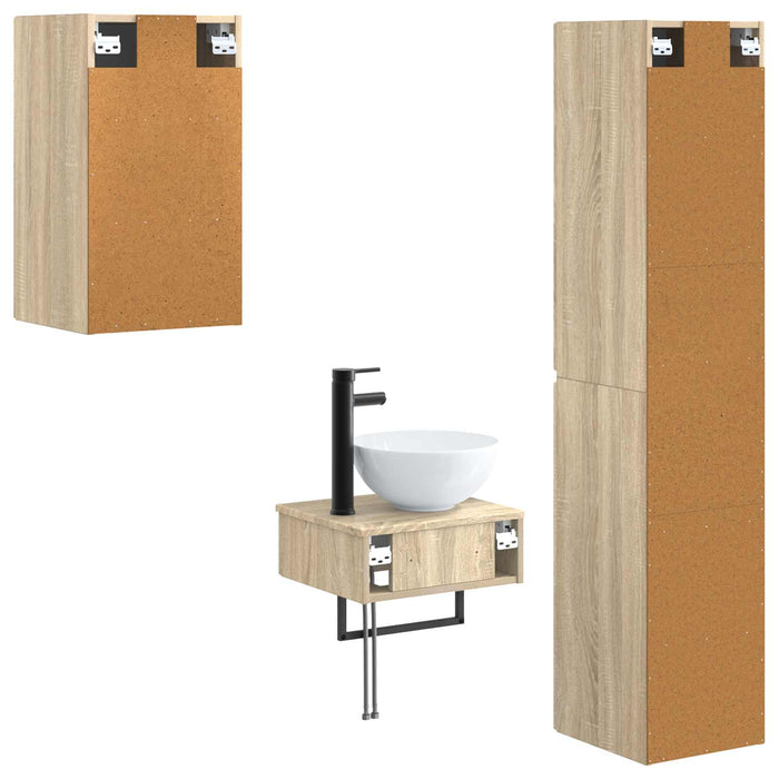 Set de mobilier pentru baie 3 buc. Stejar Sonoma WALTI