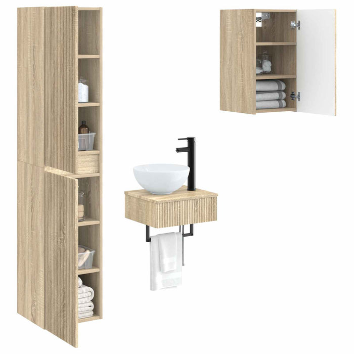 Set de mobilier pentru baie 3 buc. Stejar Sonoma WALTI