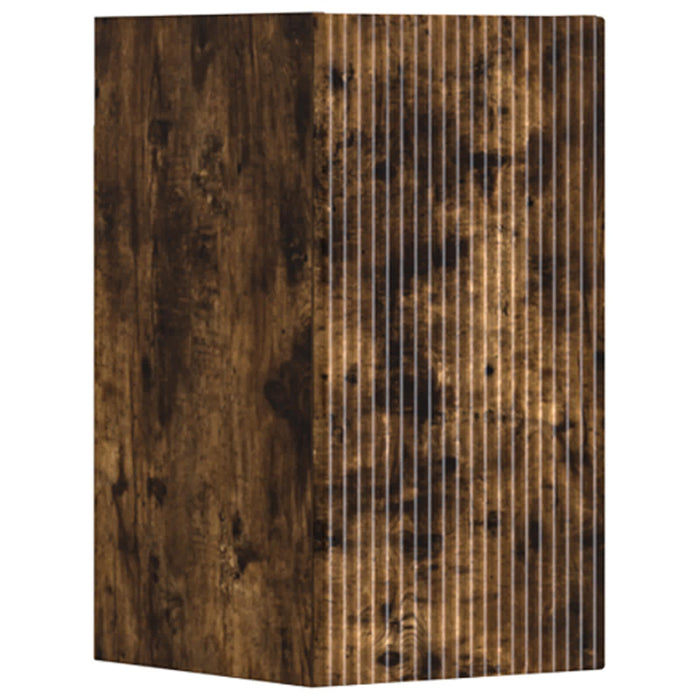 Set de mobilier pentru baie 3 buc. Stejar fumuriu WALTI