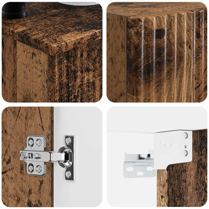Set de mobilier pentru baie 3 buc. Lemn vechi WALTI