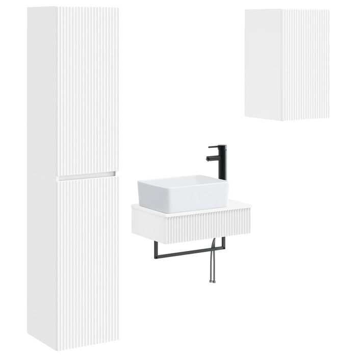 Set de mobilier pentru baie 3 buc. Alb 33 x 34,5 x 160 cm WALTI