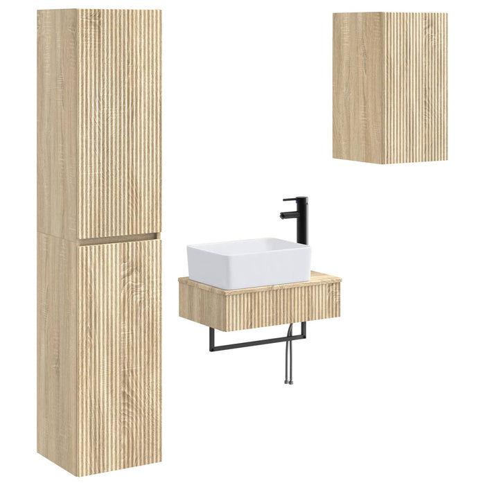 Set de mobilier pentru baie 3 buc. Stejar Sonoma WALTI