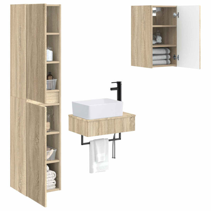 Set de mobilier pentru baie 3 buc. Stejar Sonoma WALTI