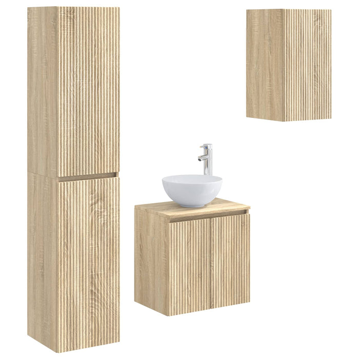 Set de mobilier pentru baie 3 buc. Stejar Sonoma WALTI