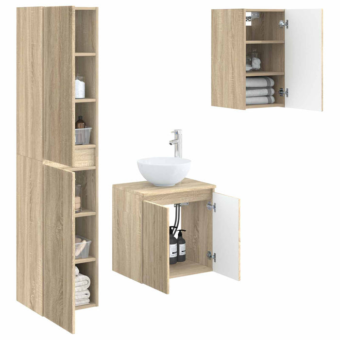 Set de mobilier pentru baie 3 buc. Stejar Sonoma WALTI