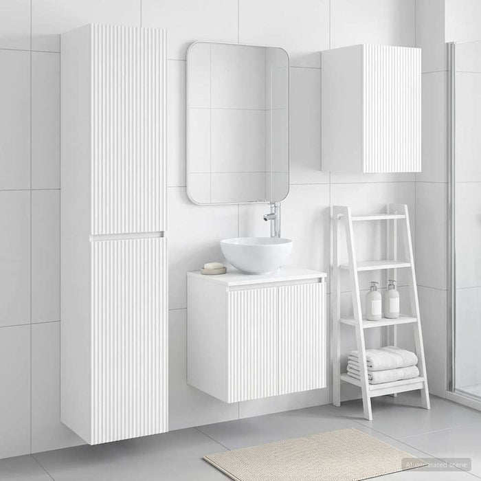 Set de mobilier pentru baie 3 buc. Alb foarte lucios WALTI